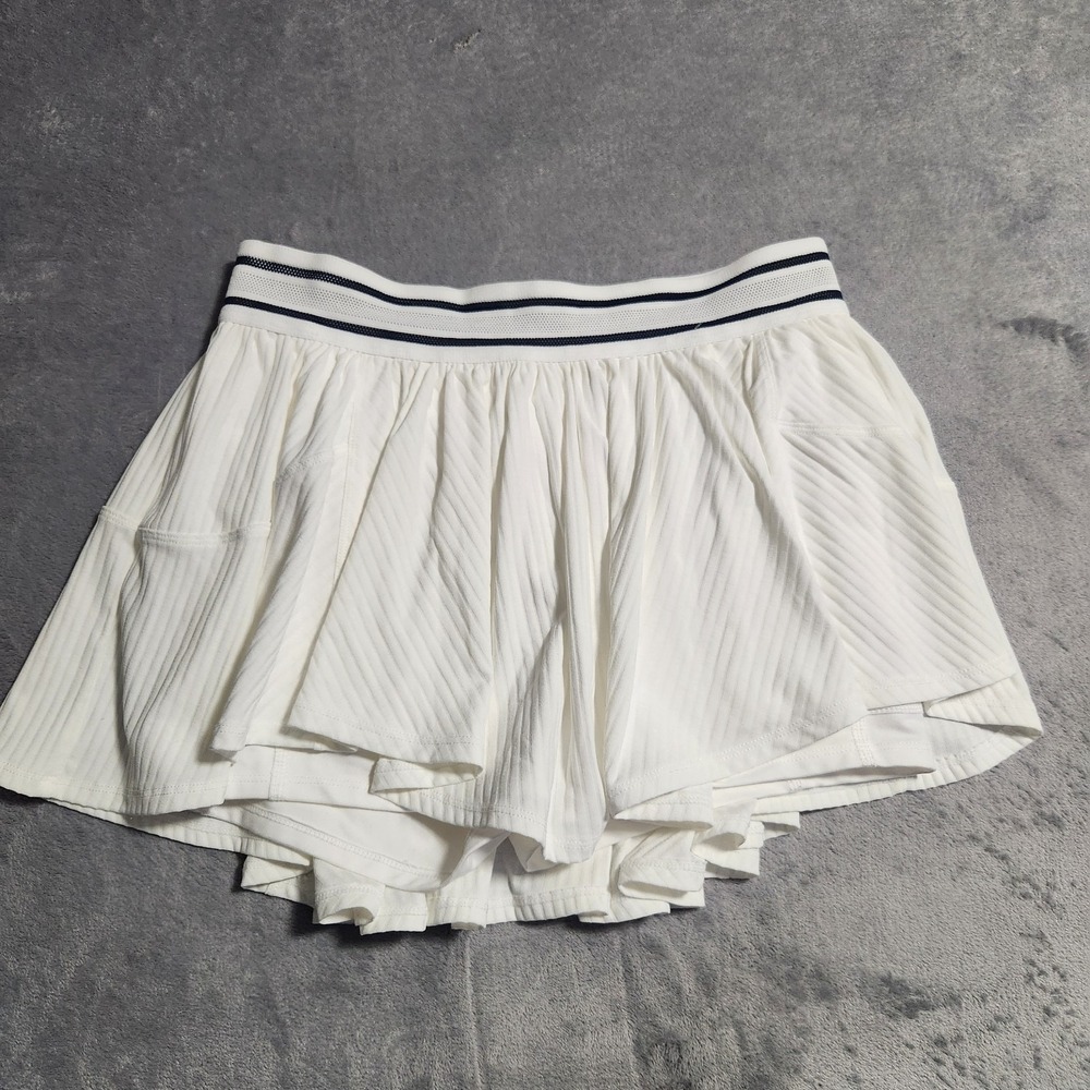 New FP Movement Free People Shot Clock Skort White Tennis Core Skirt Medium M